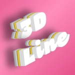 نص مع تأثير 3D جميل