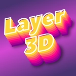 نص 3D: تأثير تدرج من الطبقات