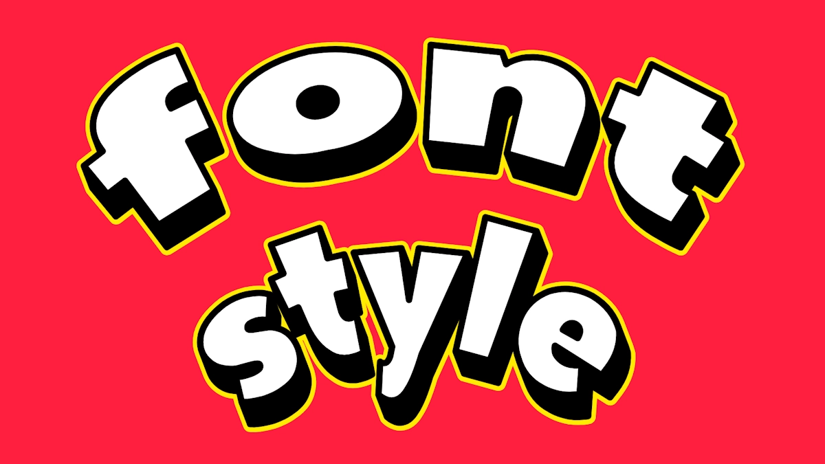 نص أبيض بحُجَّة مع ظل أسود بأسلوب كوميكس