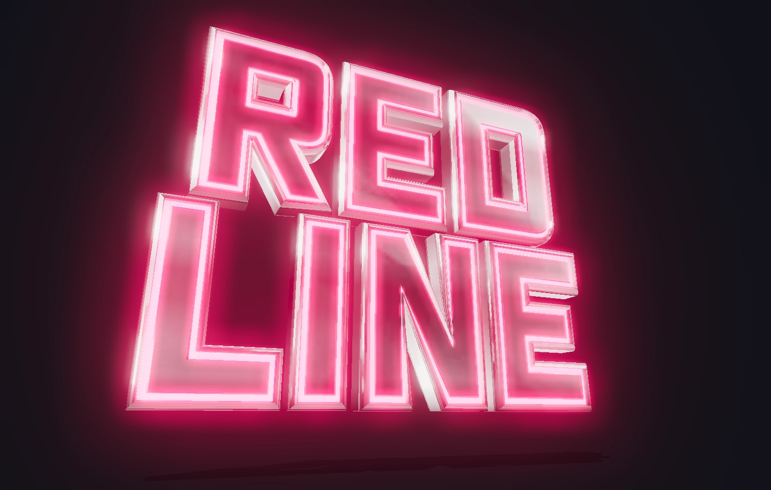 خط Neon جميل مع كروم